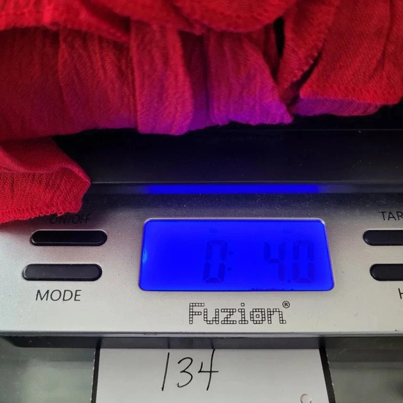 Fig Women's Short Sleeve Eyelet Cotton Top Size Medium Coral - Picture 9 of 9